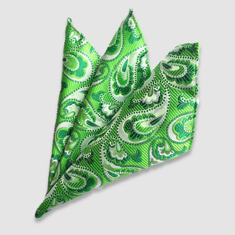 Pochette de mariage à fleurs cachemire colorées pour homme