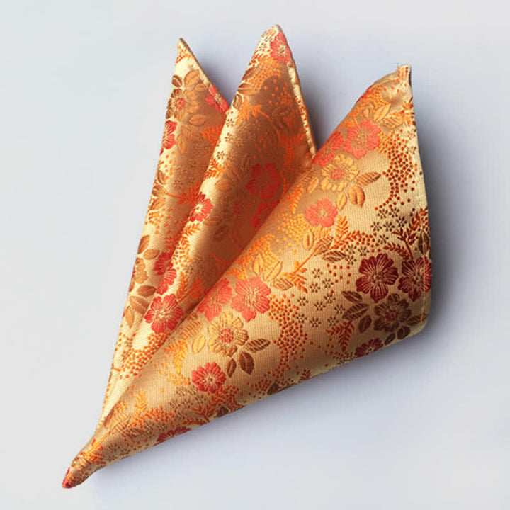 Pochette de mariage à fleurs cachemire colorées pour homme