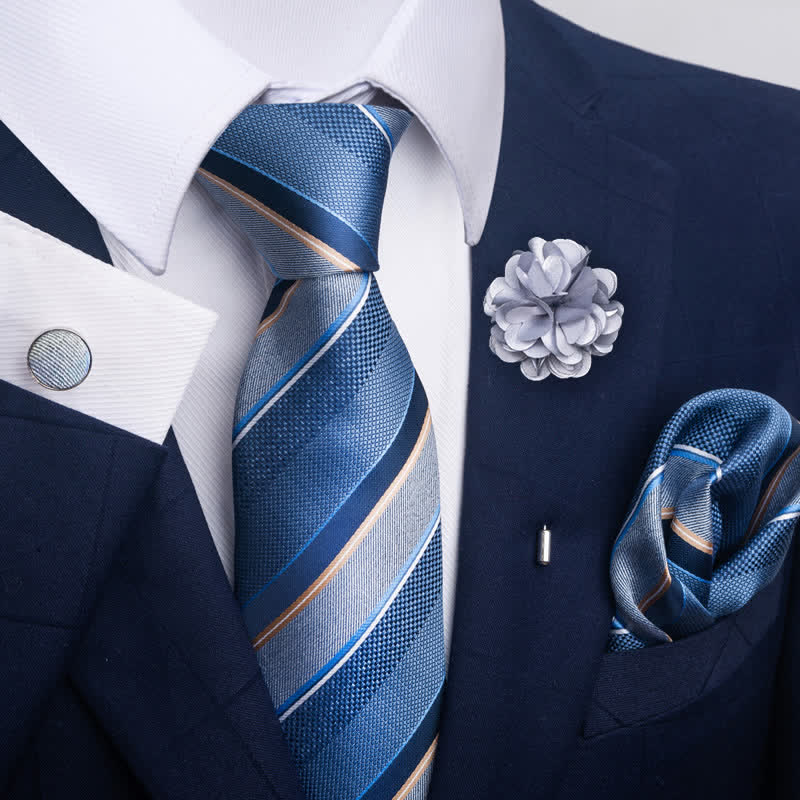 Ensemble de 4 mouchoirs de poche classiques et formels pour hommes