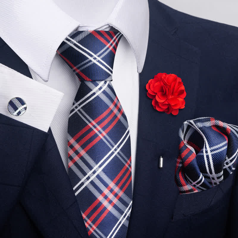 Ensemble de 4 mouchoirs de poche classiques et formels pour hommes