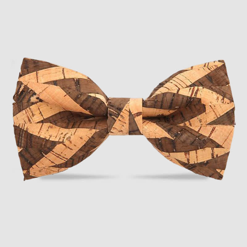 Nœud papillon en liège et bois pour homme