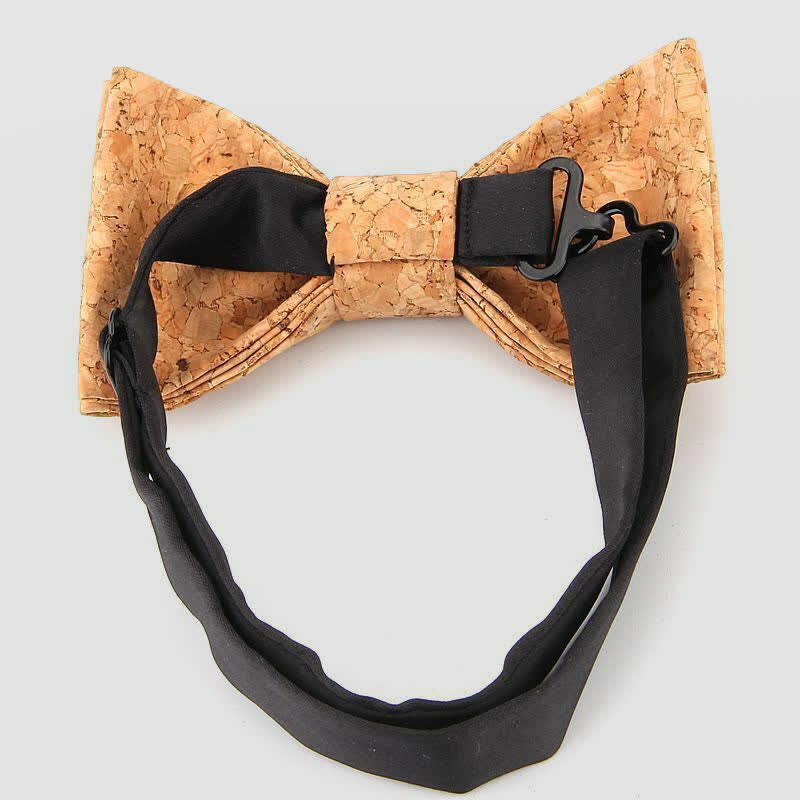 Nœud papillon en liège et bois pour homme