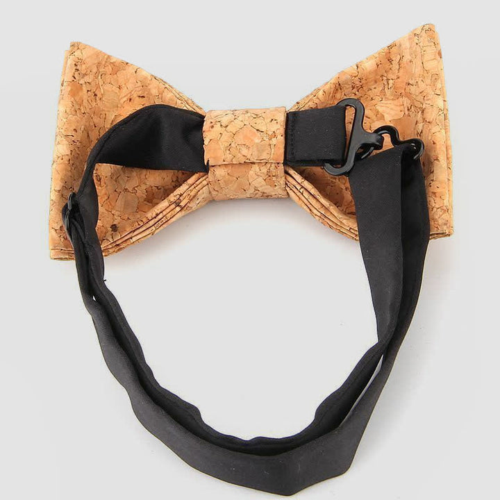 Nœud papillon en liège et bois pour homme