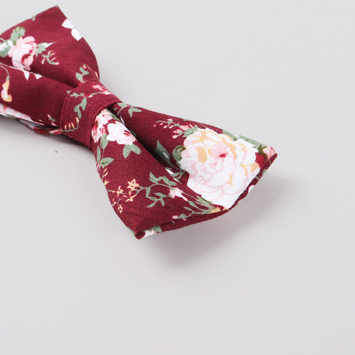 Nœud papillon en coton imprimé floral pour homme - image 15