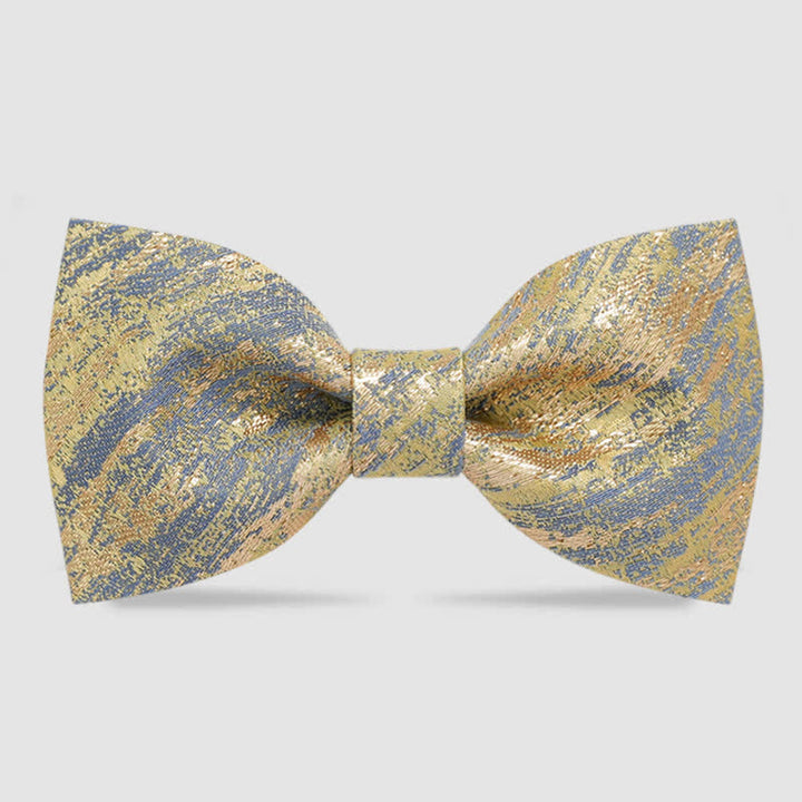 Noeud papillon classique à paillettes dorées pour homme