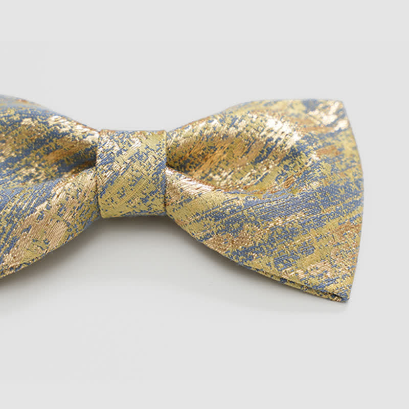 Noeud papillon classique à paillettes dorées pour homme