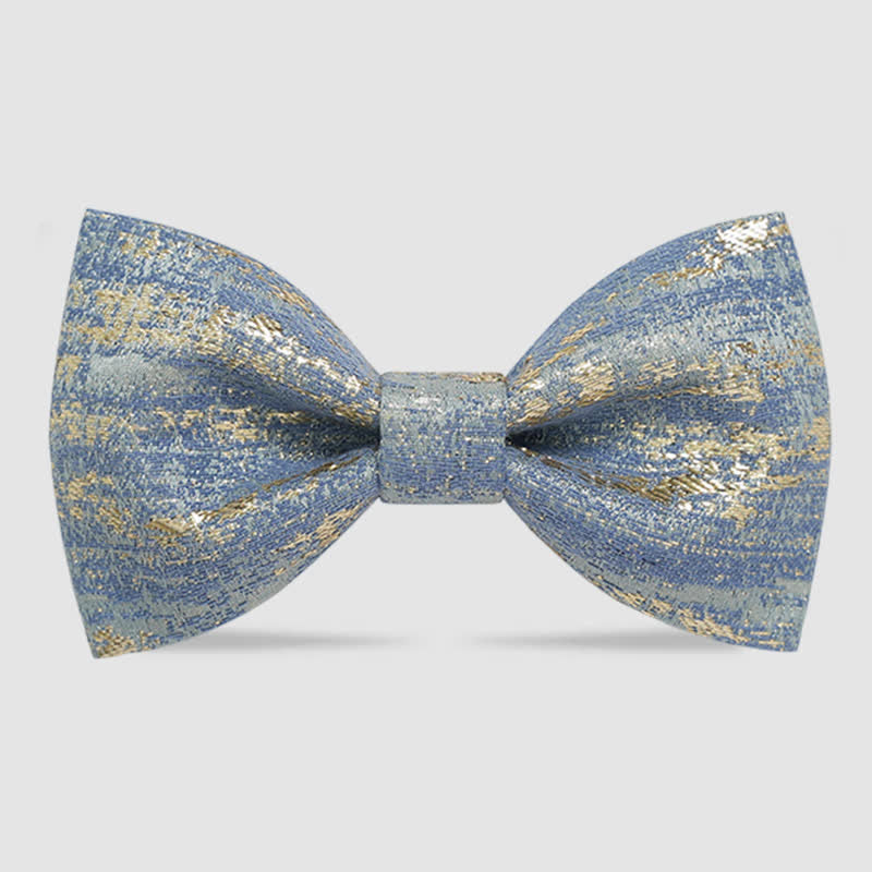 Noeud papillon classique à paillettes dorées pour homme