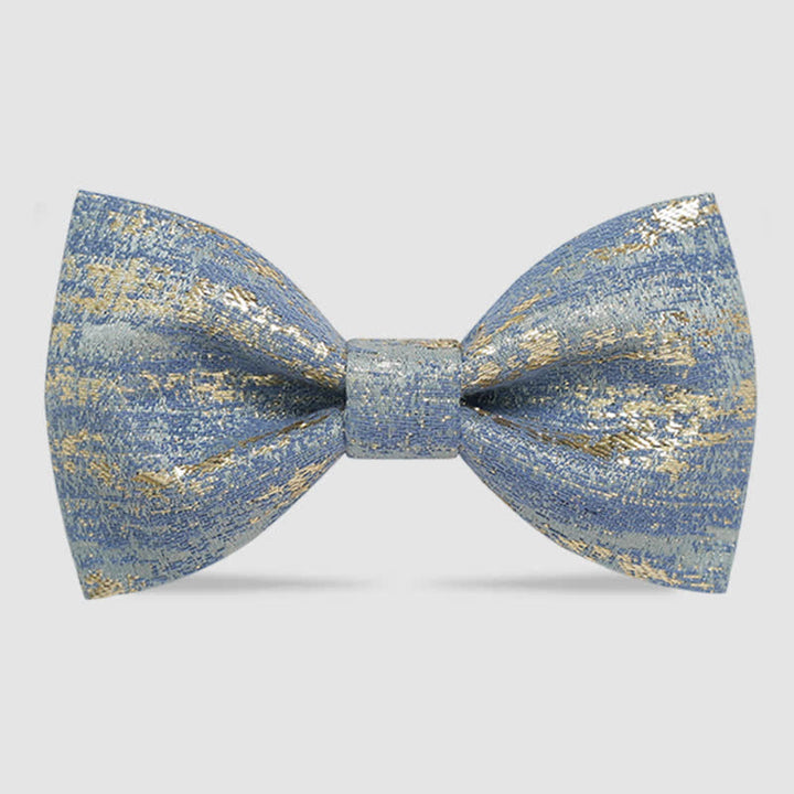 Noeud papillon classique à paillettes dorées pour homme