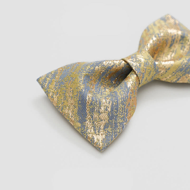 Noeud papillon classique à paillettes dorées pour homme