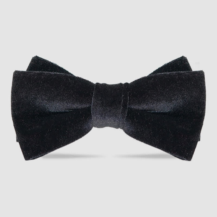 Nœud papillon luxueux en velours double épaisseur pour homme