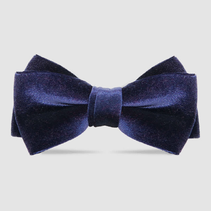 Nœud papillon luxueux en velours double épaisseur pour homme