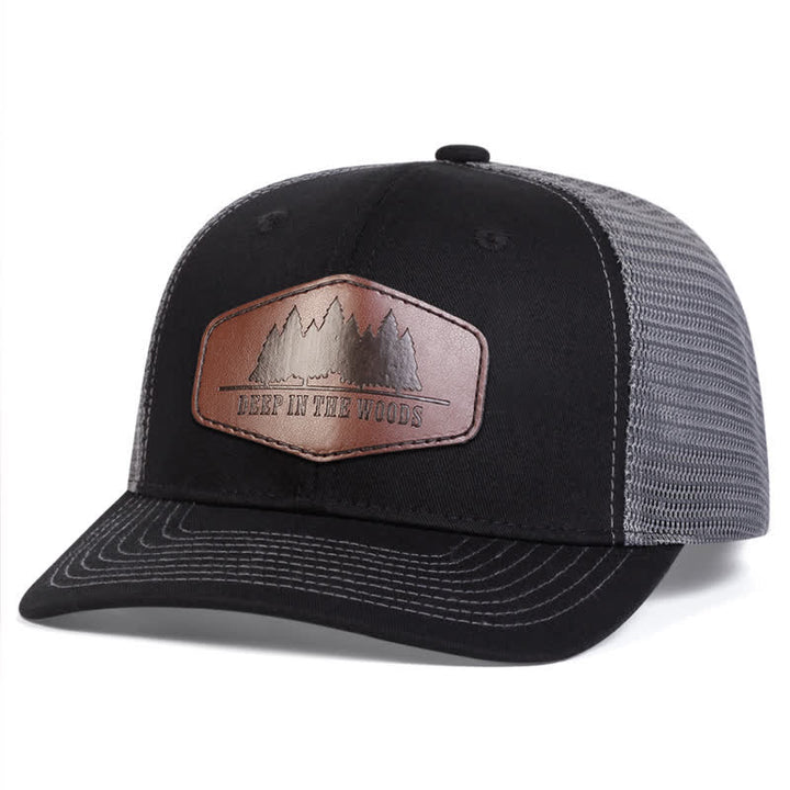 Casquette de camionneur avec patch en cuir Deep In The Woods