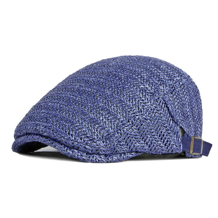 Casquette béret tissée pare-soleil d'été - Bleu - Réglable (environ 21 5/8"-23 5/8") - image 12