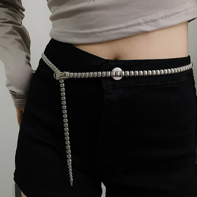 Ceinture rétro en métal en forme de serpent pour femme
