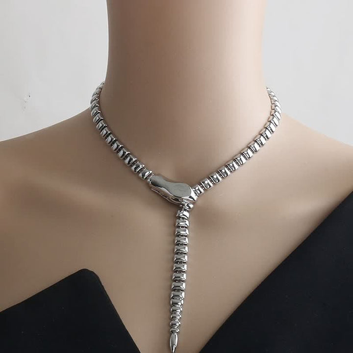 Ceinture rétro en métal en forme de serpent pour femme