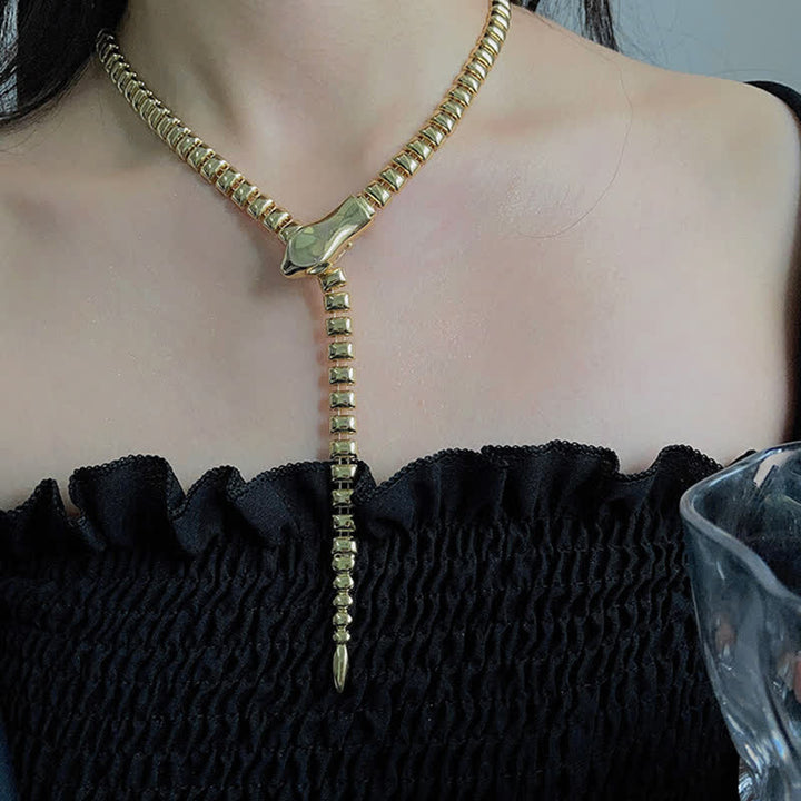 Ceinture rétro en métal en forme de serpent pour femme