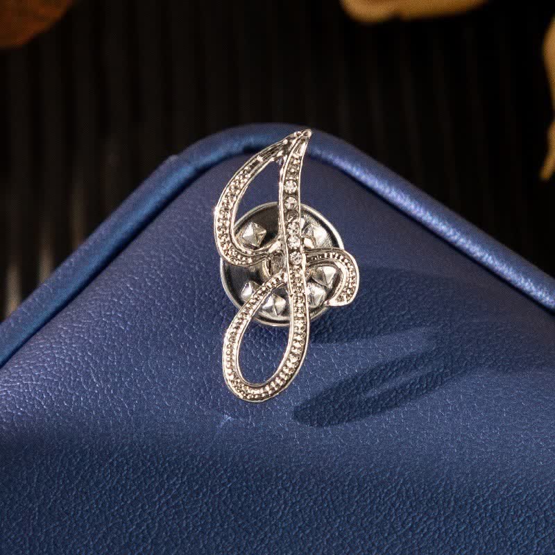 Broche en argent et strass avec lettre initiale 26 de l'alphabet