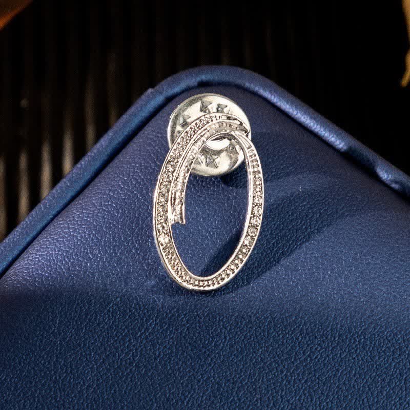 Broche en argent et strass avec lettre initiale 26 de l'alphabet