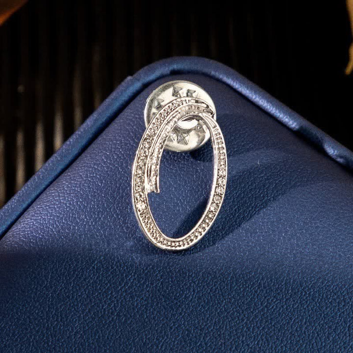 Broche en argent et strass avec lettre initiale 26 de l'alphabet