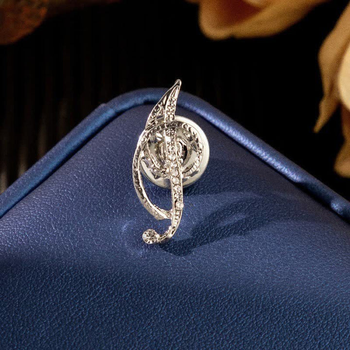 Broche en argent et strass avec lettre initiale 26 de l'alphabet