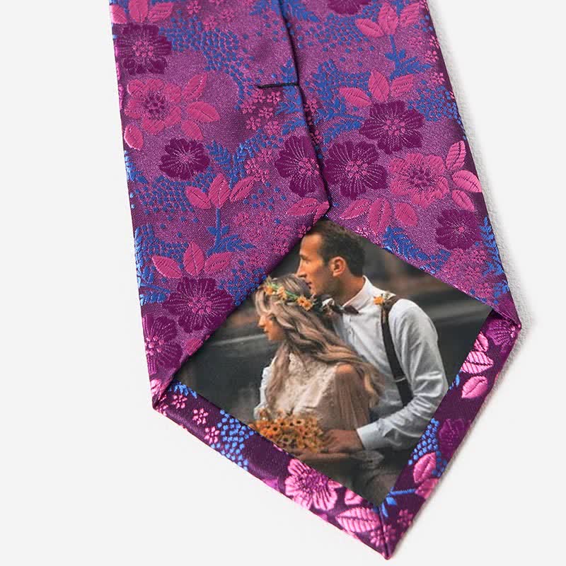 Ensemble de 2 cravates à fleurs de prunier pour homme - image 3