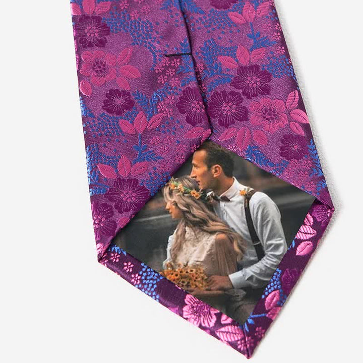 Ensemble de 2 cravates à fleurs de prunier pour homme - image 3