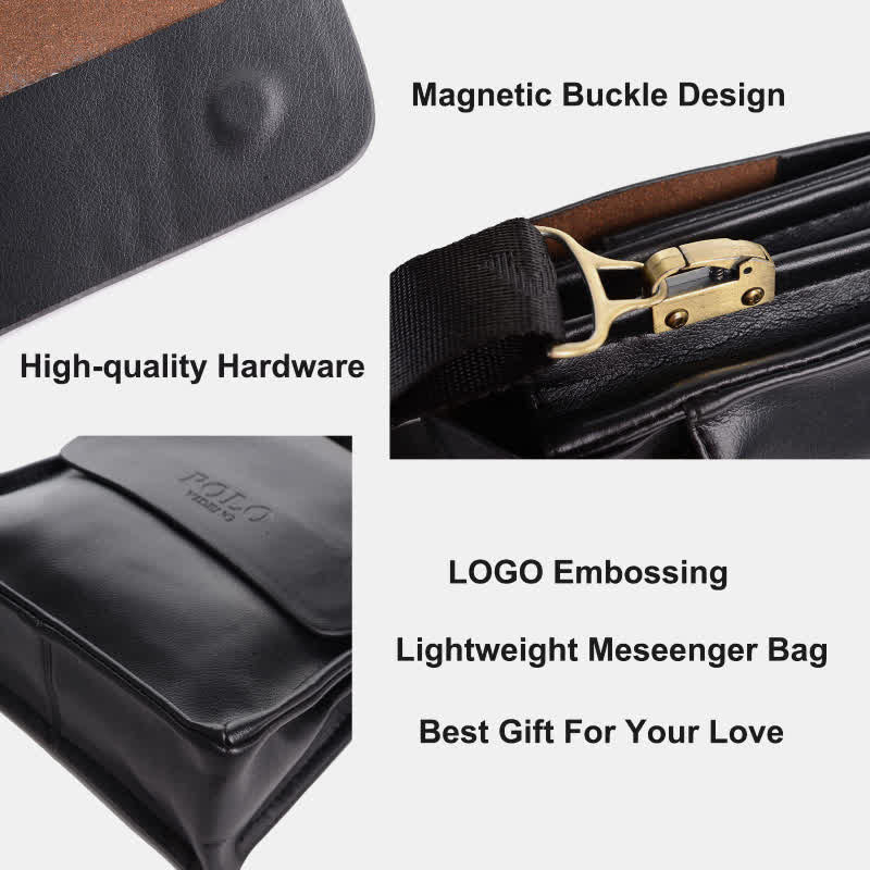 Sac messager classique multi-poches grande capacité