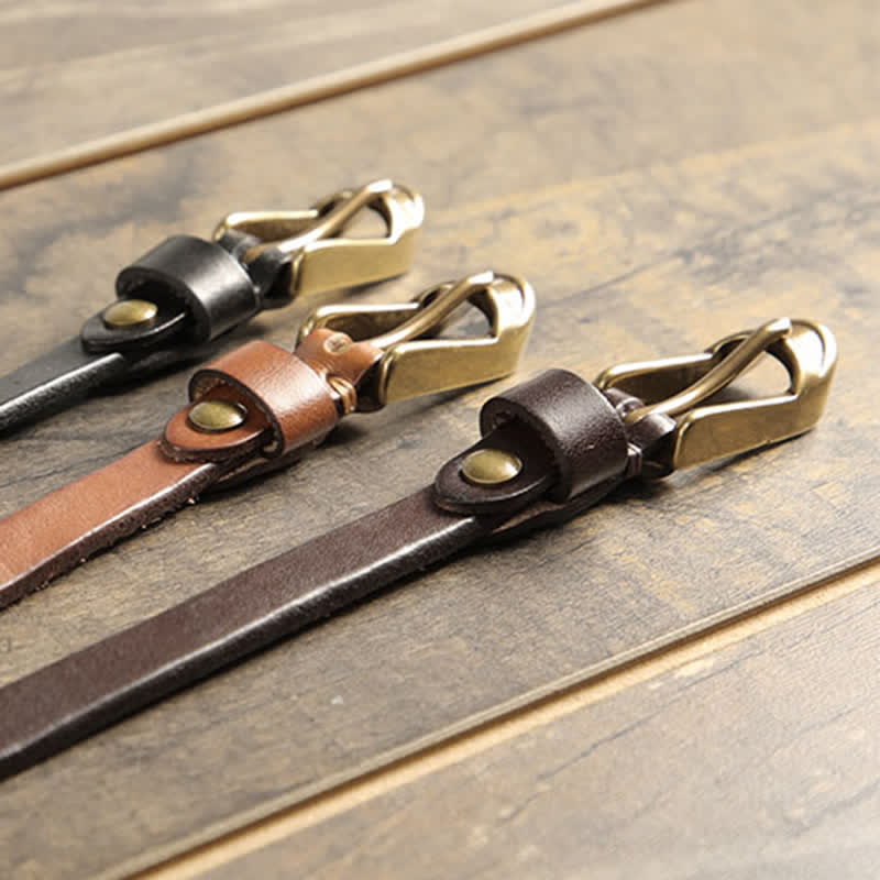 Ceinture fine en cuir de vache pour femme
