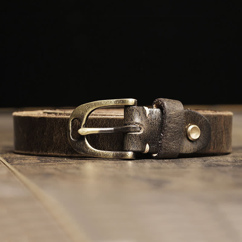 Ceinture fine en cuir de vache pour femme