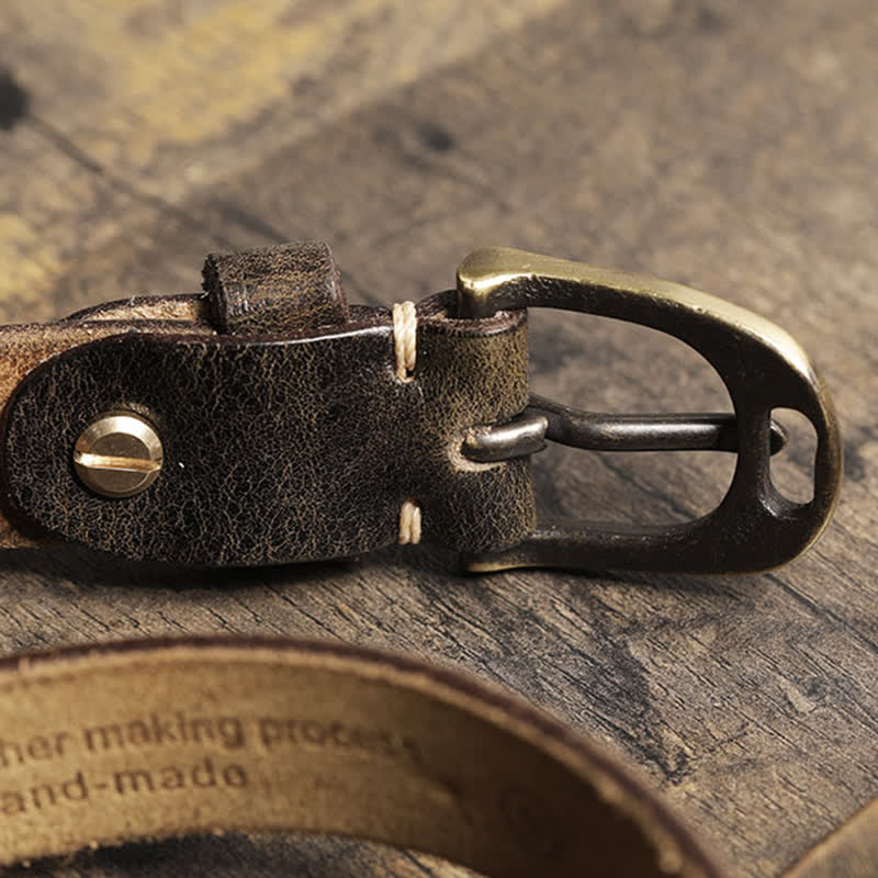 Ceinture fine en cuir de vache pour femme