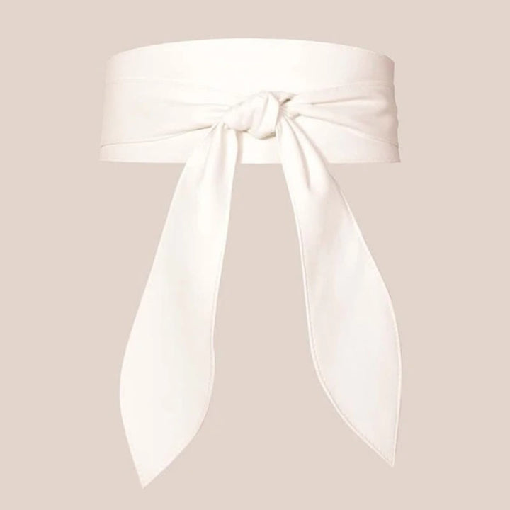 Ceinture corset en cuir à large ceinture pour femme - Blanc - image 2
