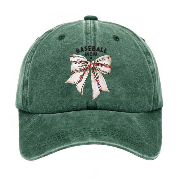 Casquette de baseball ajustable avec nœud papillon pour maman