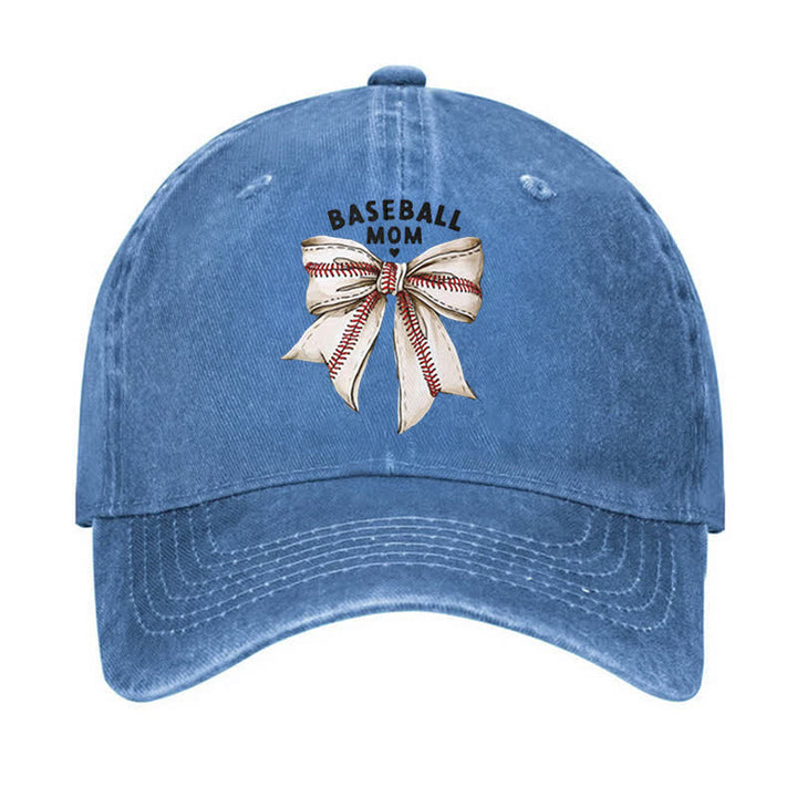 Casquette de baseball ajustable avec nœud papillon pour maman