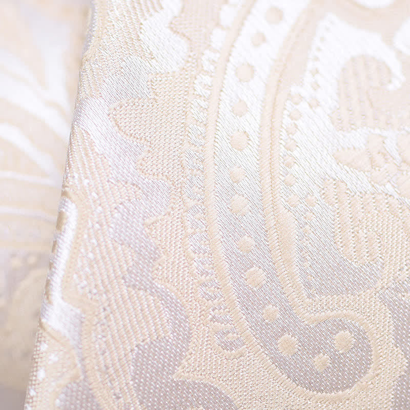 Ensemble de 2 cravates larges à motifs cachemire champagne pour homme