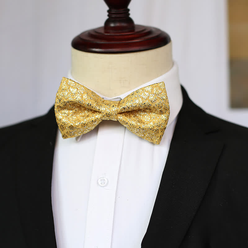 Nœud papillon pour homme avec détails brillants et dorés
