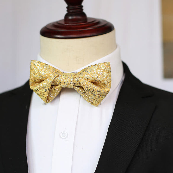 Nœud papillon pour homme avec détails brillants et dorés