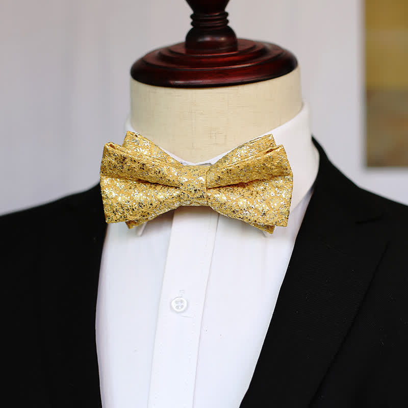 Nœud papillon pour homme avec détails brillants et dorés
