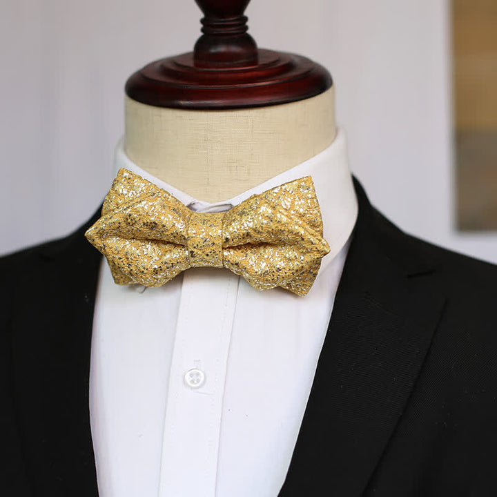 Nœud papillon pour homme avec détails brillants et dorés