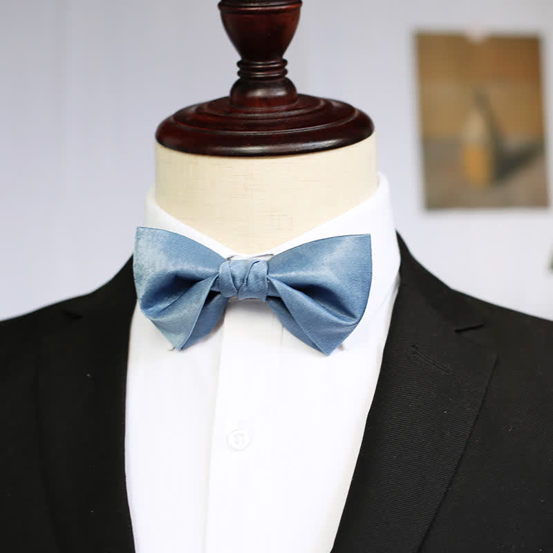 Nœud papillon bleu Haze uni pour homme