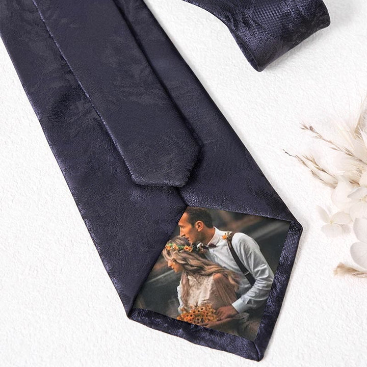 Pochette de costume classique à motif pivoine noire pour homme