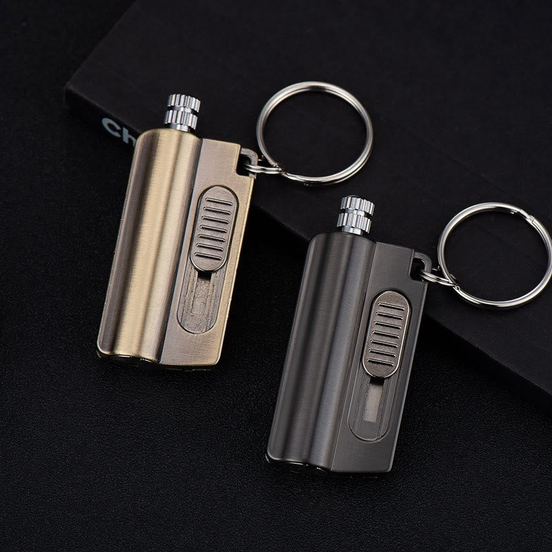 Couteau utilitaire Ouvre-boîte Allumette permanente Porte-clés Briquet à pétrole