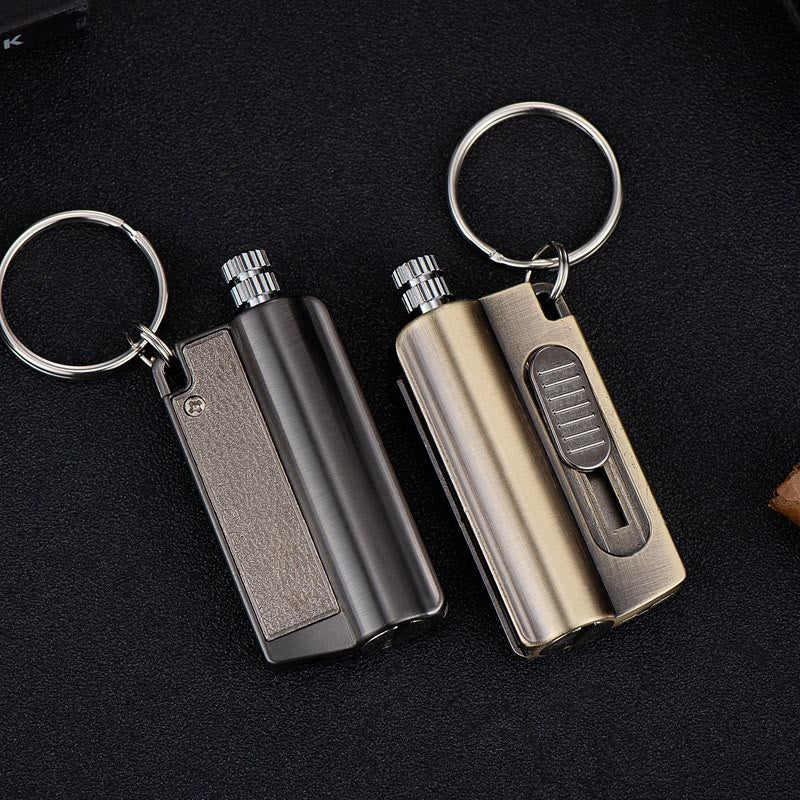 Couteau utilitaire Ouvre-boîte Allumette permanente Porte-clés Briquet à pétrole