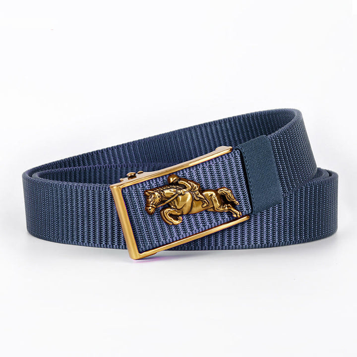 Ceinture en nylon à boucle automatique pour homme avec boucle automatique pour l'équitation