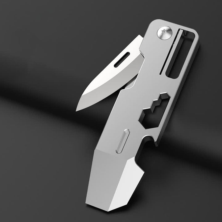 Mini couteau pliant multifonctionnel 9 en 1 EDC-Tool, porte-clés