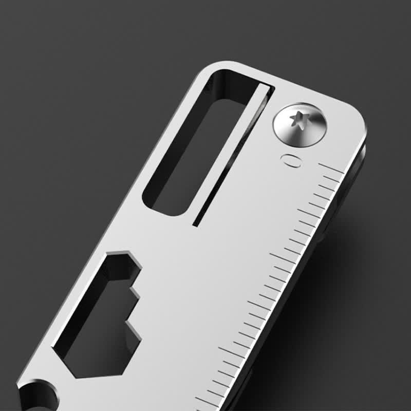 Mini couteau pliant multifonctionnel 9 en 1 EDC-Tool, porte-clés