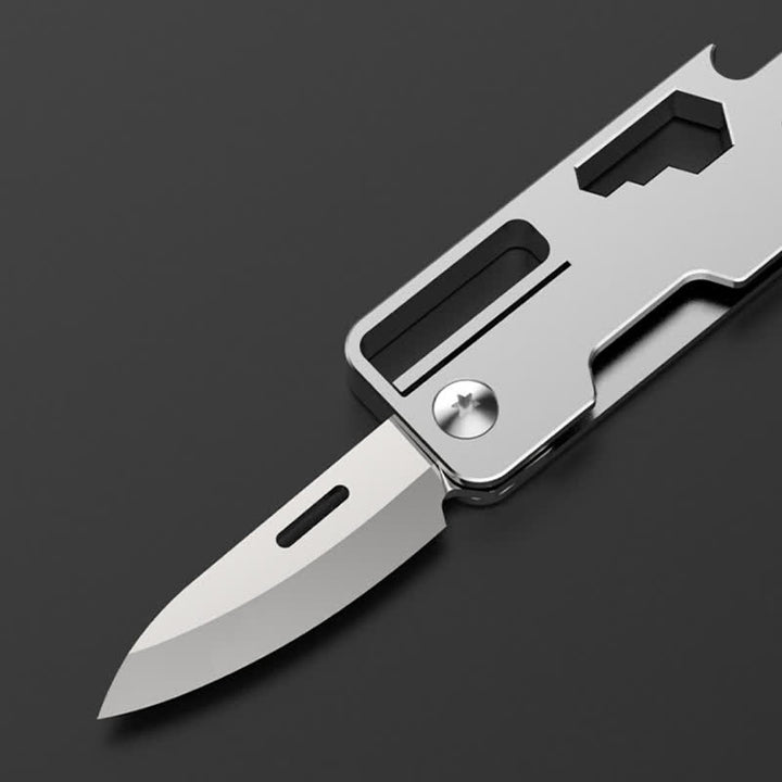 Mini couteau pliant multifonctionnel 9 en 1 EDC-Tool, porte-clés