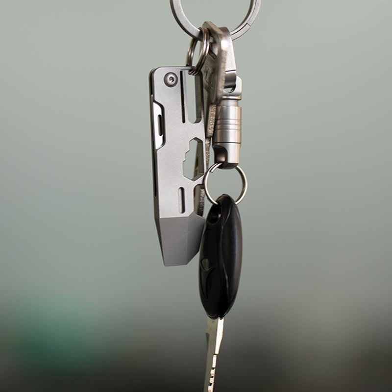 Mini couteau pliant multifonctionnel 9 en 1 EDC-Tool, porte-clés