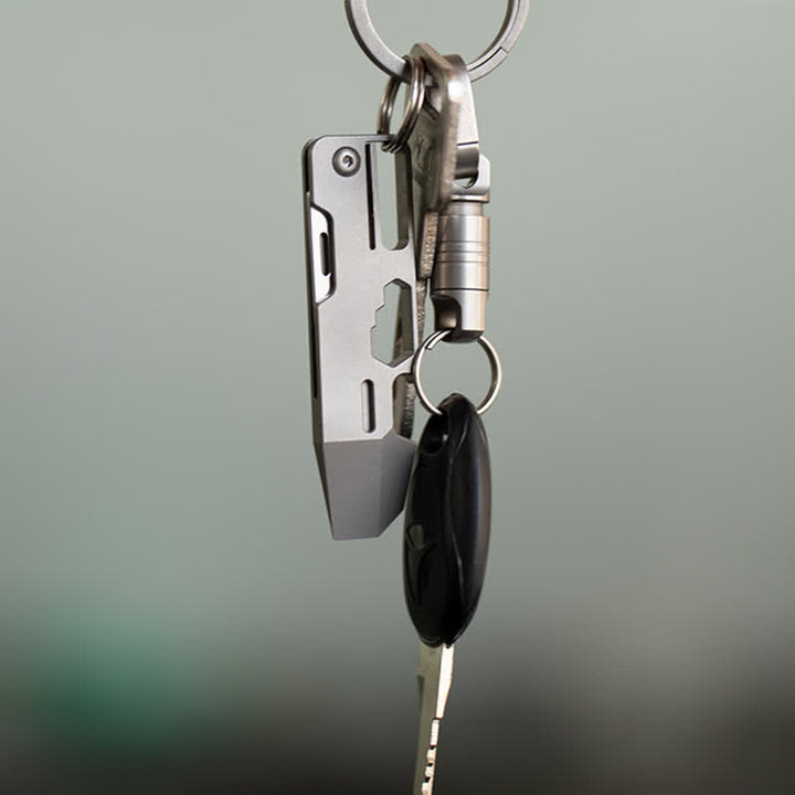Mini couteau pliant multifonctionnel 9 en 1 EDC-Tool, porte-clés