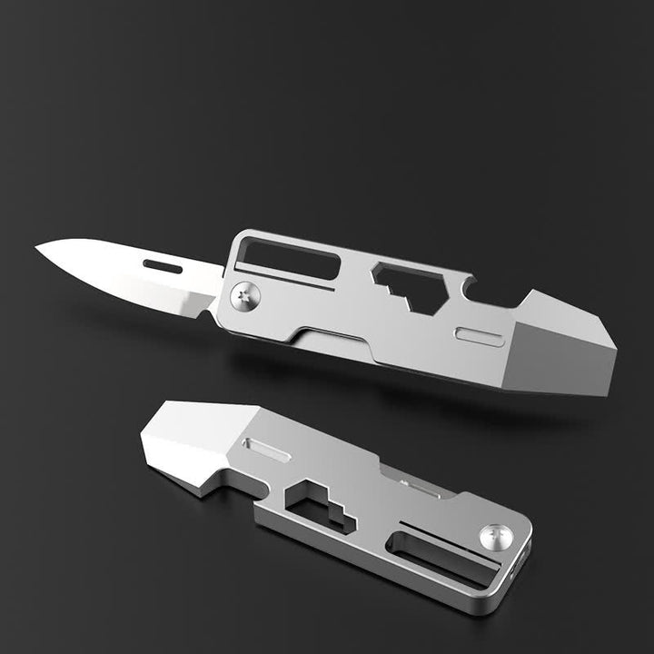 Mini couteau pliant multifonctionnel 9 en 1 EDC-Tool, porte-clés