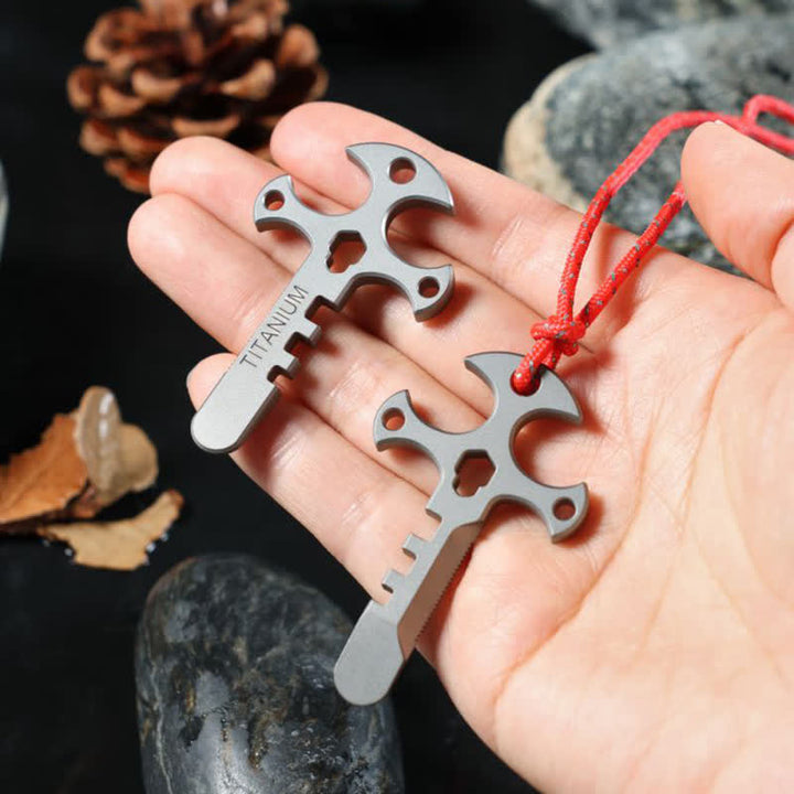 Porte-clés EDC en forme de croix avec mini décapsuleur portable pour l'extérieur